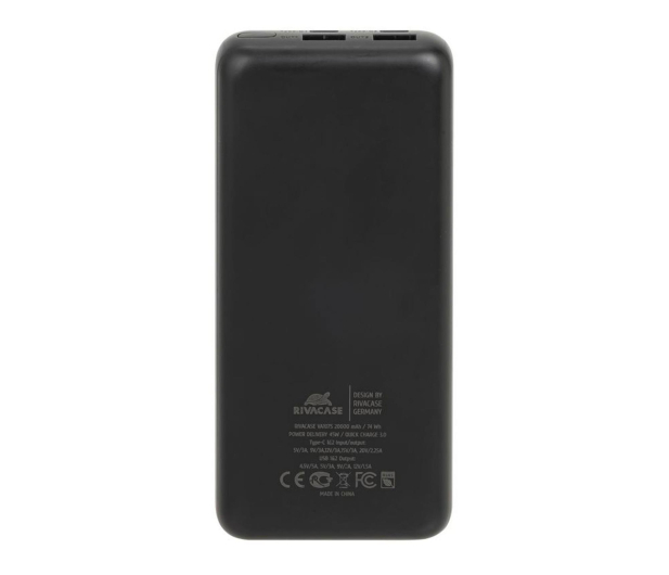 RIVACASE Powerbank VA1075 20000 mAh 45W czarny - 1503811 - zdjęcie 2